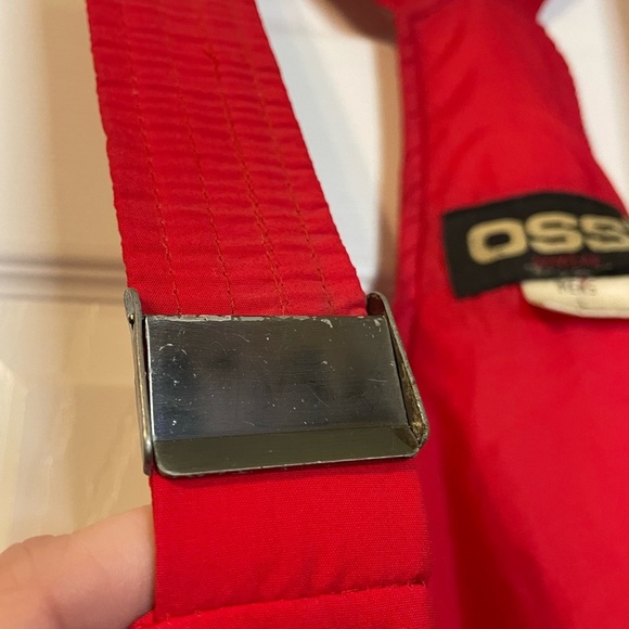 VTG Ossi Skiwear red bib ski pants w/ suspenders men’s sz L *NWT* - Picture 7 of 16